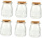 TOPPERFUN Lot De 6 Bouteilles Décoratives En Verre Bouteilles De Lait Bonbons Pots Vides Pots De Yaourt Et Bouteilles De Yaourt Bouteilles Réutilisables Bouteilles En Verre Avec