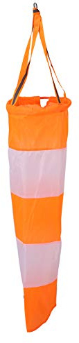 Flughafen-Windsack |Strapazierfähiges Ripstop-Nylon zur Windrichtungs-/Geschwindigkeitsmessung |Reflektierender Windsack für Flughäfen/Bauernhöfe/Industrie |Leichter und robuster (0.8m red and white