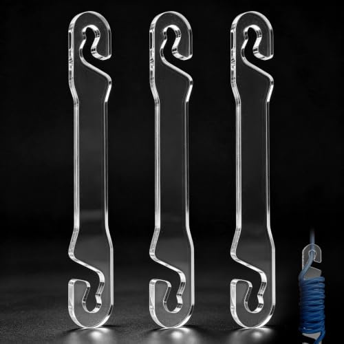 Kabelkürzer Lampe Kabelspindel Organizer für Pendelleuchte - Kabelaufwickler Acrylglas Spindel für Lampenkabel Hängeleuchten, Kabel Aufwickler für Hängelampe, Cable Shortener im Wohnbereich (3 Stück)