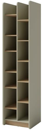Marmex Meble Alessio 04E Bücherregal Standregal mit 13 Fächern, 195 cm Höhe, Offenes Dekoregal
