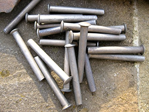 10x 50 x 6 mm Nieten zur Griffreparatur von Schaufeln, Spaten, Heugabeln, Rechen, Harken