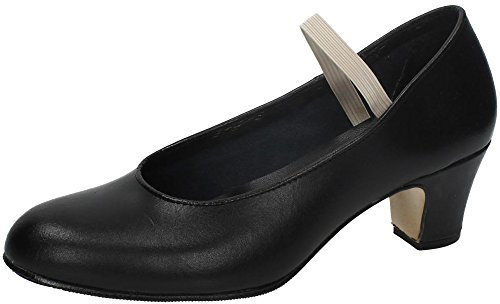 MADE IN SPAIN 16 Zapatos de Baile Flamenco para Niña, Hechos en España. Calzan Muy Poco. Comprar una Talla más NIÑA Zapatos TACÓN Negro 35
