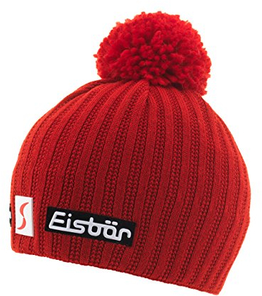 Eisbär Strickmütze Wayne Pompon Rot