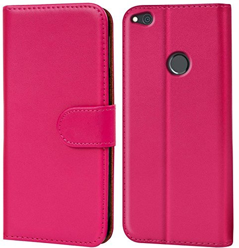 Verco Funda para Huawei P8 Lite (2017), Telefono Movil Case Compatible con P8 Lite (2017) Libro Protectora Carcasa, Rosa