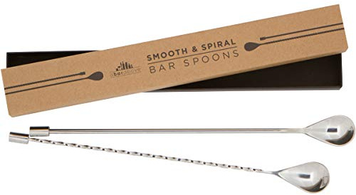 A Bar Above Bar Spoon Set, Spiral Handle Stainless Steel, Combo