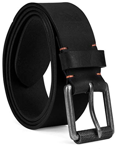 Timberland Herren 40mm Workwear Leather Belt Gürtel, Schwarz/Roller Buckley, 46