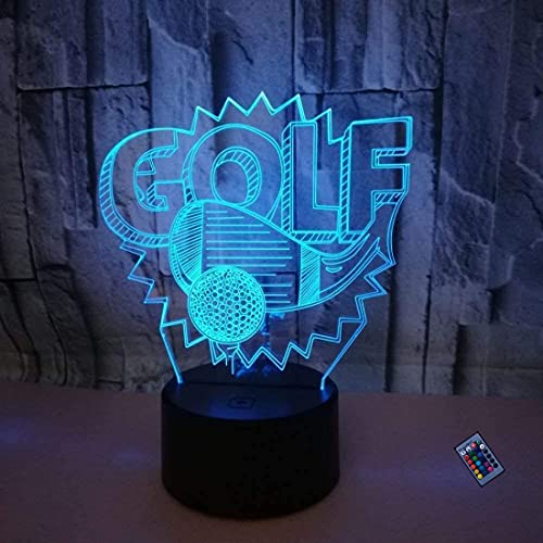 Optische Täuschung 3D Golf Nacht Licht 16 Farben Andern Sich Fernbedienung USB-Strom Touch Schalter Dekor Lampe LED Lampe Tisch Kinder Brithday weihnachten Geschenk