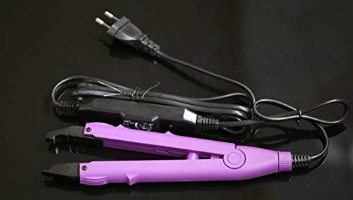 JR610-Purple-A Fusion Hair Extension Thermostat Tool Iron PTC Traceless Nano Hair Extension Heating Pliers Heat Iron Connector Wand Melting Tool with Adjustable Setting(Purple Color A)