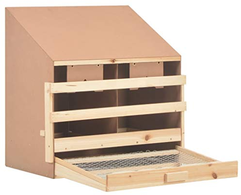 Tidyard Legenest Hühnernest Nistkasten Mit 2 Fächern für große Hühner Legenester Abrolllegenest Abrollnest Abroll-Legenest Aus Kiefernholz Massives Kiefernholz,Geflügelställe & Geflügelkäfige
