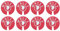 Acclaim Jumbo 6 cm Wales Red White Lawn Bowls Identification Stickers Markers 2 Full Sets Of 4 Self Adhesive