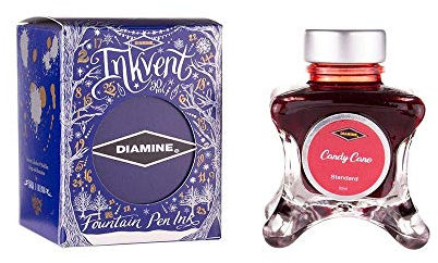 Diamine - Fountain Pen Ink, Candy Cane, 50ml, Inkvent, Blue Edition
