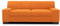 DOMO. collection Sofa Norma, 2-Sitzer Couch, 2er Polster-Garnitur mit Holzfüßen, 194 x 85 x 74 cm (BxTxH), Feinstoff orange