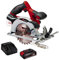 Einhell Scie circulaire 150mm sans fil TE-CS 18/150 Li-Solo Power X-Change (18V, Réglage sans outil de la profondeur de coupe et de l’angle d’inclinaison, LED) avec Chargeur et Batterie 2,5Ah