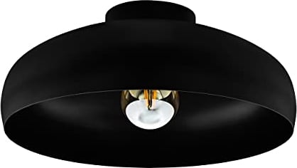 EGLO Deckenlampe Mogano, 1 flammige Deckenleuchte industrial, aus Metall, Wohnzimmerlampe in Schwarz, Schlafzimmerlampe, Flurlampe Decke mit E27 Fassung