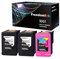 FreedomInk Remanufactured Kompatibel Tintenpatrone für HP 302XL Deskjet 3630 3632 3634 5230 5220 1110 2130 2134 Envy 4520 4524 4525 4527 Officejet 3830 3831 3833 5220 4650 Drucker(2 Schwarz, 1 Farbe)