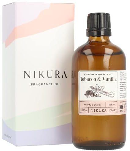 Tobacco & Vanilla Fragrance Oil - 100ml | for Gifts, Diffusers, Candle Making, Soap Making | Great for use in Bath Bombs, Perfume Oil, Perfume Scents | Vegan & UK Made