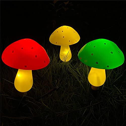 Dreamworth Outdoor Solar Garden Lights, Yard Decorations Mushroom -1Pack 3 Mushroom