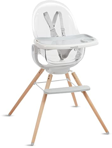 Munchkin 360° Cloud High Chair | Toddler Feeding Chair with 360° Swivel | Easy Clean, One Minute Assembly | 6-36 Months (15 kg Max), White