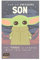 UK Greetings Geburtstagskarte für den Sohn, Happy Birthday Geschenke, Ihm, Jungen, Männer, Baby-Yoda/Grogu Design, mit Umschlag, 155 x 235 mm