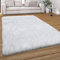 Paco Home Alfombra Salon De Habitacion Pelo Largo Lisa Felpa Moderna, tamaño:120x170 cm, Color:Blanco