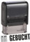 Selbstfärber Imprint 2/Lagertext – Gebucht - von Kaufhaus2010 – Office Stempel zur Kennzeichnung von Dokumenten 46 mm lang
