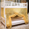 Zanzariera per letto a castello Zanzariera a doppio strato trapezoidale per uso domestico Zanzariera speciale per letto a castello superiore e inferiore 1.2/1.6 M1.35/1.5 M-Giallo lilla, 1,2 m X 1,5