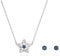 Swarovski Stella Star Necklace and Earrings Set, Blue and Clear Crystals in a Rhodium Plated Setting, from the Stella Collection