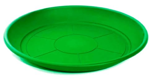 AC - Plato para Maceta Mediterranea - Fabricado en Polipropileno - Ideal para el Hogar, Plantas, Jardín, Decoración. - Cuidado de Plantas - Forma Redonda - Ø 34 cm - Color Verde