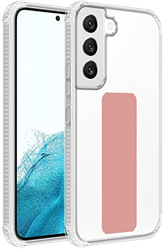 Cadorabo Hülle kompatibel mit Samsung Galaxy S22 Schutzhülle TPU Silikon Case Standfunktion Design mit Kameraschutz Slim Kratzfest Weiche Gummi mit Rundumschutz Case Hülle für Galaxy S22 in Rosa