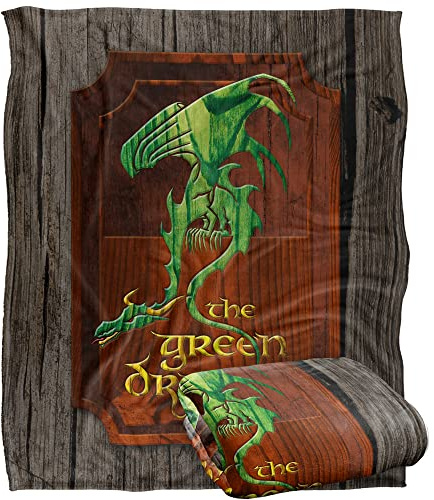 LORD OF THE RINGS The Blanket, 152 x 127 cm Green Dragon Inn Sign Silky Touch Super Soft Throw Blanket
