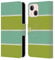 Head Case Designs Yellow Green Stripes Collection Leather Book Wallet Case Cover Compatible With Apple iPhone 13 Mini