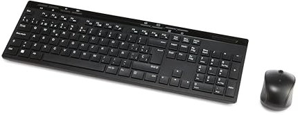 Amazon Basics Conjunto de teclado y ratón inalámbricos de tamaño completo, receptor USB de 2,4 GHz