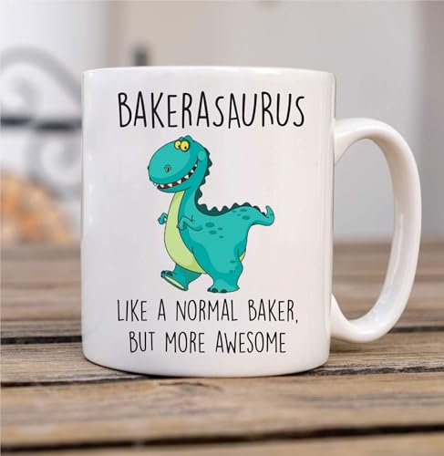 60 Second Makeover Limited Bakersaurus Mug Baker Dinosaur Funny Mug Present Birthday Christmas