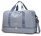 CORIOS Nylon Sporttasche für Herren/Damen Reisetaschen Duffle Bag Weekender Übernachtung Tasche Fitnesstasche Schwimmtasche Groß Trainingstasche Kabinenreisetasche für Reisen Sport Fitnessstudio Blau