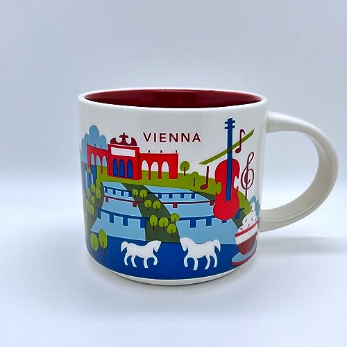 STARBUCKS City Mug You Are Here Collection Vienna - Taza de café de porcelana