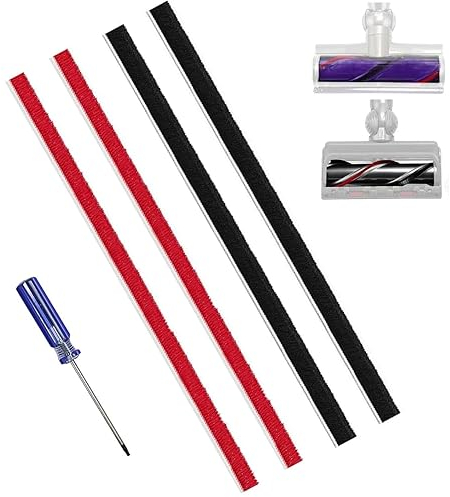 DianSung 4 Stück Weiche Plüschstreifen Zubehör für Dyson V11 V10 Staubsauger Reinigungsköpfe Ersatzteile