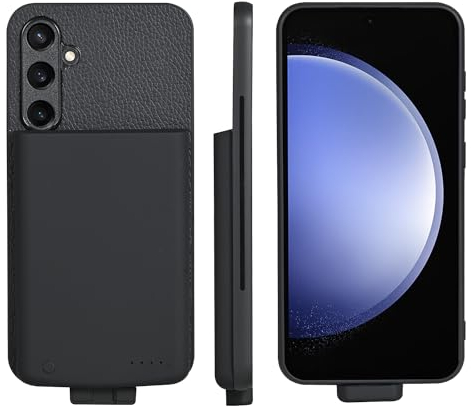 Fraternize Schutzhülle für Samsung Galaxy S23 FE 5000 mAh, mobile Leistung, Lade-Telefonhülle, Rückseitenclip, Akku mit Clip hinten, Galaxy S23FE