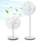 Aigostar Ventilateur sur Pied, 7 Pales, 3 Vitesses, Hauteur Réglable (70cm/113cm), 45W, Oscillation à 90°. Silencieux, Blanc- Brisk