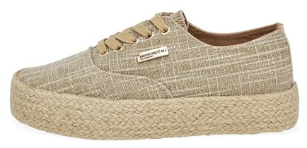 LES TROPEZIENNES PAR M. BELARBI Damen Cosmic Detente Tennisschuhe mit Schnürung, Beige/Gold, 40 EU
