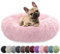 bluzelle Hundebett für Mittelgroße Hunde, 70cm Hundekissen Rund Donut Kissen Hundekorb Flauschig Plüsch, Ergonomisch Bezug Waschbar rutschfest Weich Kunstfell, Farbe:Hell-Rosa