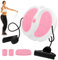 Waist Twist Disc, Waist Twister, Waist Twister with Drawstring, Multifunctional Magnetic Balance Board Pedal, Abdominal Trainer, Turntable, Aerobic Training for Foot Massage and Waist Exercise (Pink)