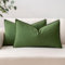 MIULEE Kissenbezug Kissenhülle Dekokissen Leinen Baumwolle Dekorative Kissenbezüge Waschbar Sofakissen mit Verstecktem Reißverschluss für Wohnzimmer Schlafzimmer Sofa 2er Set 30x50 cm Matcha Grün