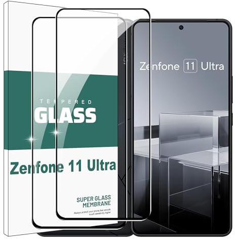 Lemxiee Film pour Asus Zenfone 11 Ultra Verre Trempé [2 Pièces] Protecteur d'écran HD cadre invisible Verre Trempé pour Asus Zenfone 11 Ultra