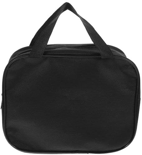 Uonlytech Portable Car Tool Box, Black, 21x16x8cm, 7 Compartments, Water Resistant, Car Air Pump Bag, Tool Storage Case with Adapter, Accessories