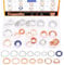 Tanstic 105Pcs Aluminum & Copper Oil Drain Plug Crush Washers & Gaskets (M10, M12, M14, M16, M18, M20) - Flat Washers for Engines & Gearboxes