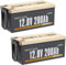 Power Queen 12.8V 200Ah LiFePO4 Batterie 2 Pack, Ersatz für Blei-Säure Batterie, 10 Jahre Lebensdauer, 4000-15000 Zyklen, 100A BMS, Klasse-A-Zellen, Perfekt für Wohnmobil, Camping, Solar, Off-Grid