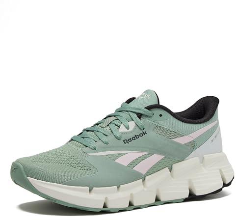 Reebok Damen Zig Dymanica 5 Laufschuhe Sneaker, Hybrid Green/Frosted Berry/Barelygrey, 39 EU