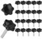 20 Piezas Perillas de Sujeción en Estrella Manija Apretarse,M6 x 40 mm / M8 x 40 mm Perillas de Tornillos Tornillo con Palometa Negro