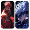 LYUBFDC 2 Stück Handyhülle für iPhone 16 Hülle 6.1'', Anime Motiv Gojo Satoru Itadori Yuji Manga Muster Schutzhülle Jungs Case Schutz der Linse Design Silikon TPU Cover Stoßfest, Schwarz1