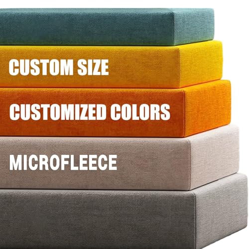 Bankauflage Nach Maß, Indoor Outdoor Weich Chenille Benutzerdefinierte Sitzauflage Bank Antirutsch Abwaschbar Bankkissen für Eckbank, Stühle, Fensterbank und Hocker